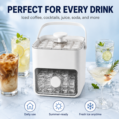 Make 48 Fresh Ice Cubes At Once — Release Them Instantly With One Simple Press
