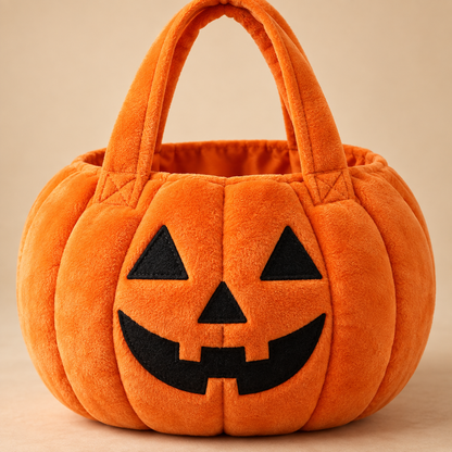 Soft pumpkin tote bag Halloween detail image