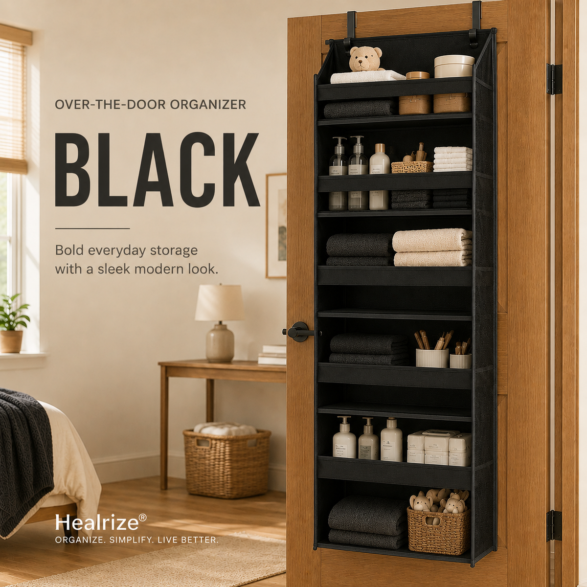 🔥 TODAY’S SPECIAL OFFER |  Over the Door Organizer with Pockets for Bedroom, Bathroom, Nursery & Closet Storage