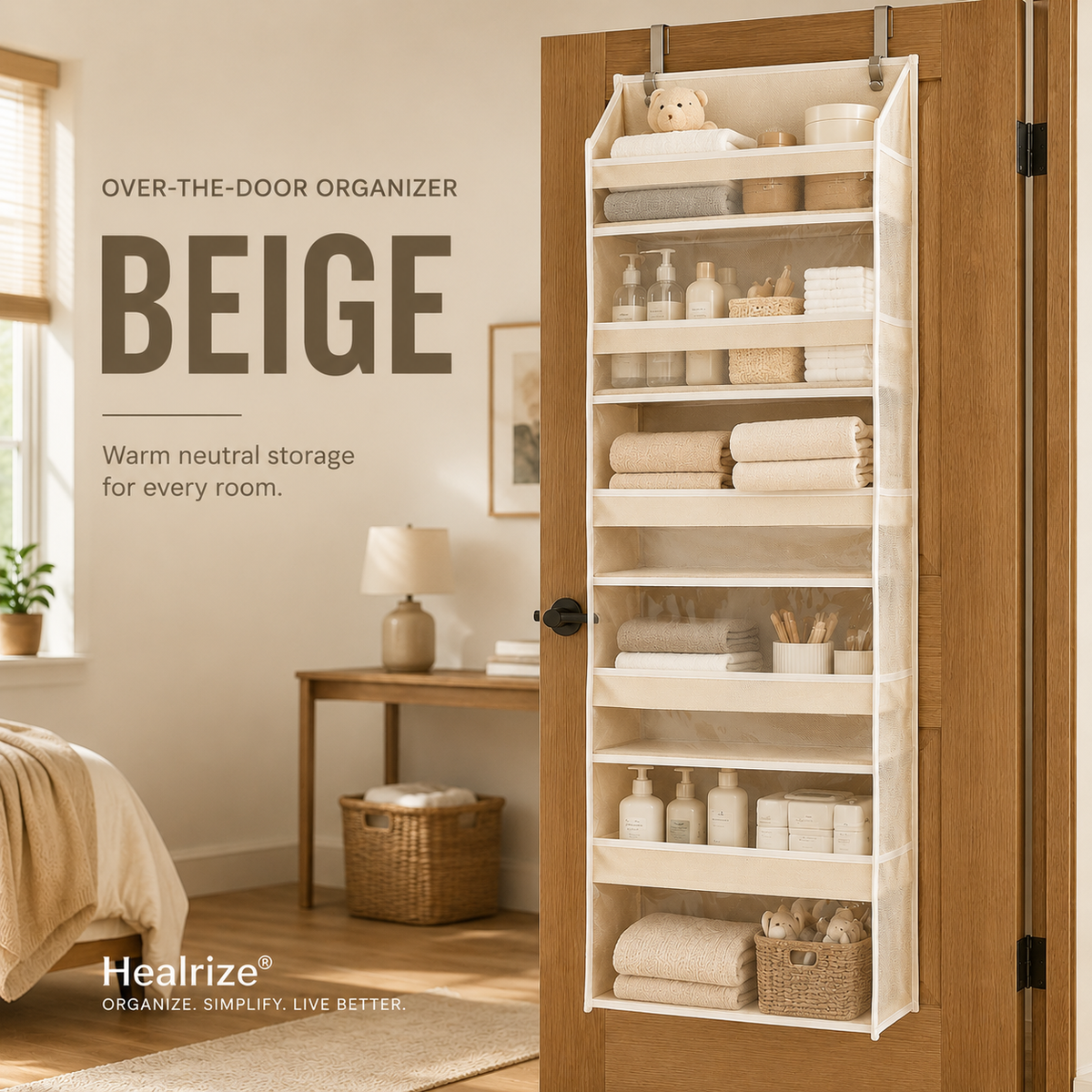 🔥 TODAY’S SPECIAL OFFER |  Over the Door Organizer with Pockets for Bedroom, Bathroom, Nursery & Closet Storage