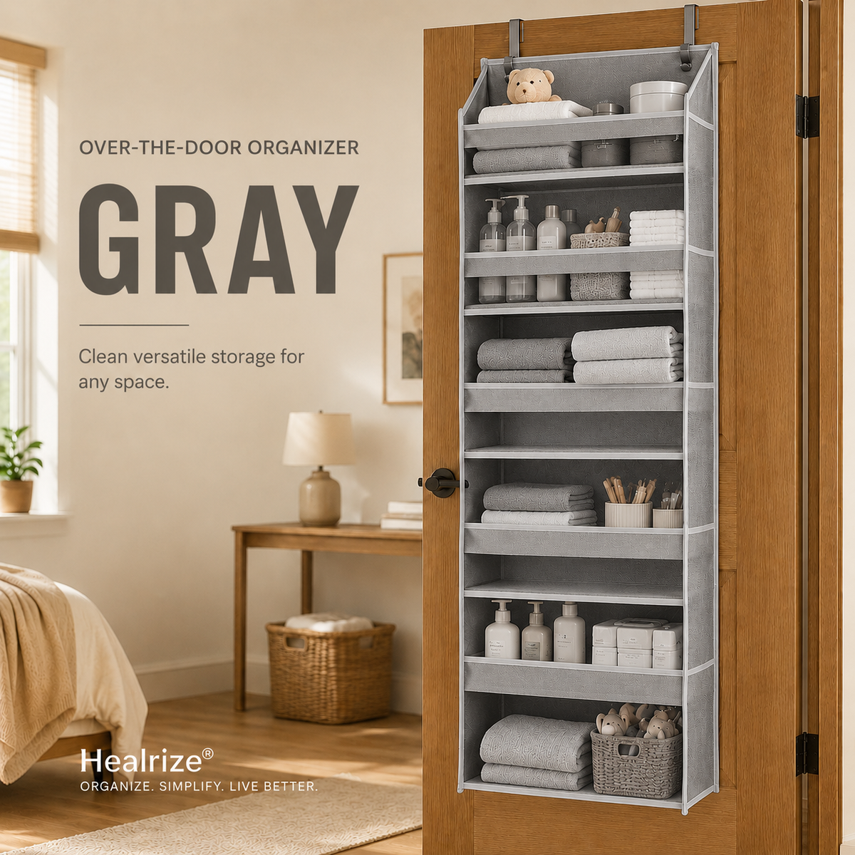 🔥 TODAY’S SPECIAL OFFER |  Over the Door Organizer with Pockets for Bedroom, Bathroom, Nursery & Closet Storage