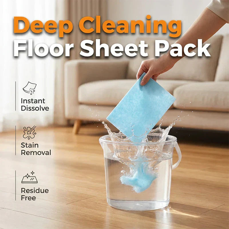 🔥Limited-time offer: Extra 50% off.  Water-Soluble Floor Cleaning Sheets