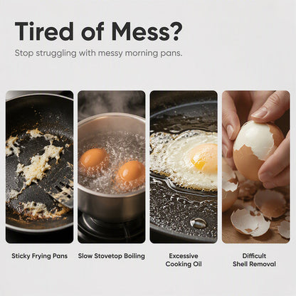 🥳2026 HOT SALE🥳💞50K+ SOLD! 🥗🎁Buy 1 Get 1 Free ! ! ! Microwave Egg Poacher——Dual‑cavity, non‑stick & easy clean. Healthier than frying – stock up & save! 🏠✅